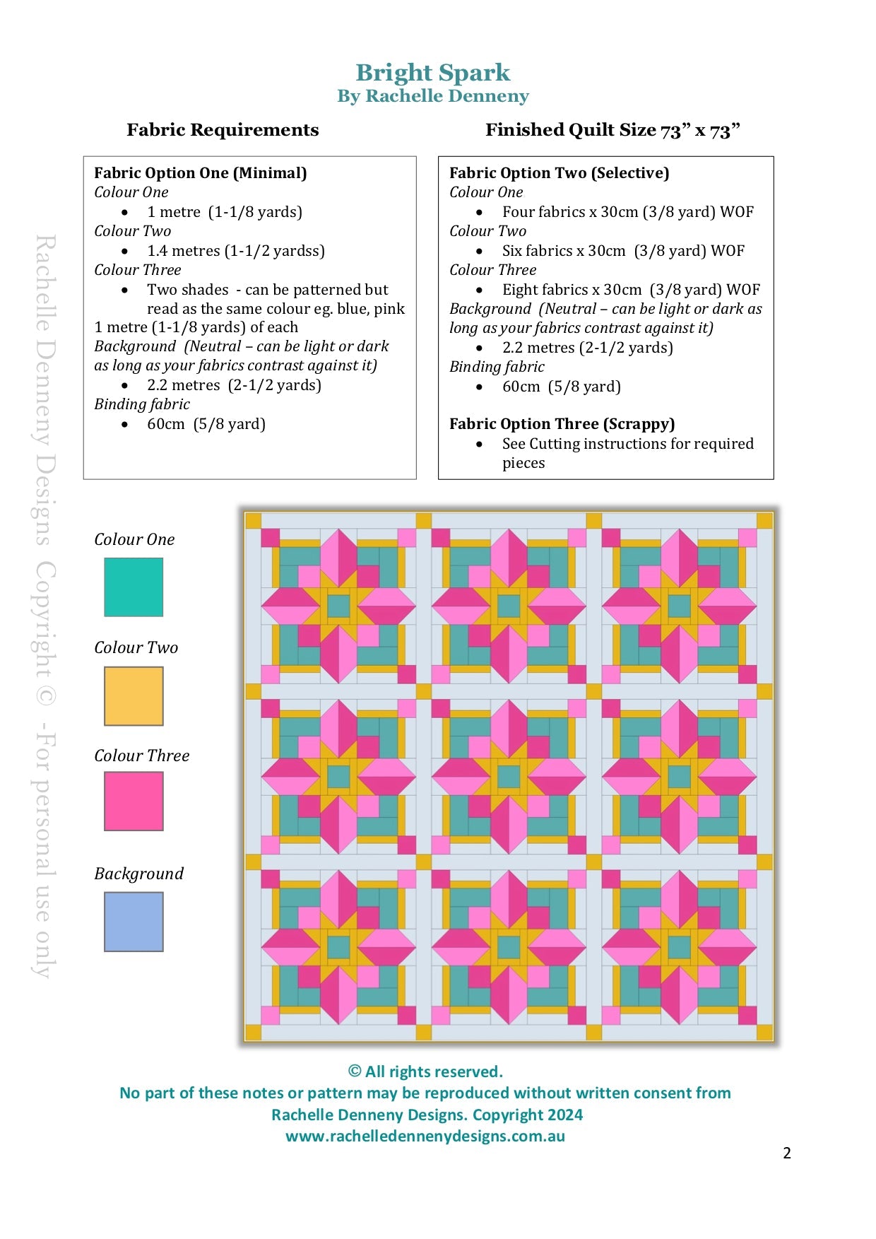 Bright Spark NEW - Paper Pattern