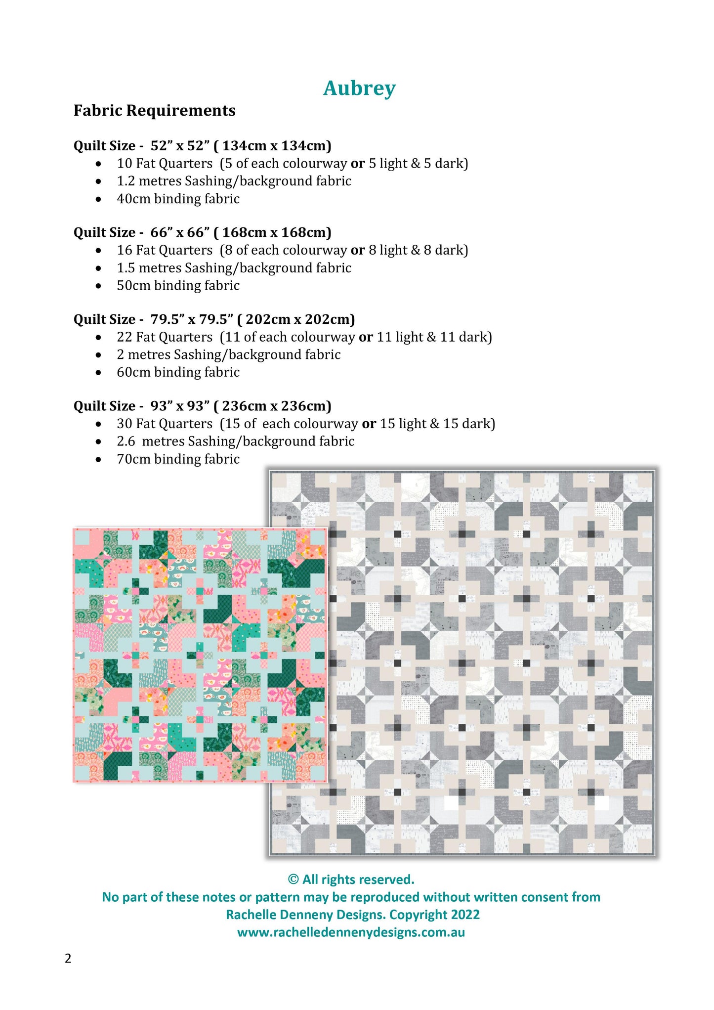 Aubrey - PDF Pattern