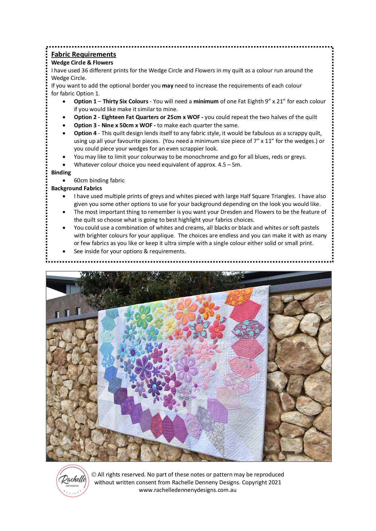 Blooming Delightful Quilt Pattern by Rachelle Denneny