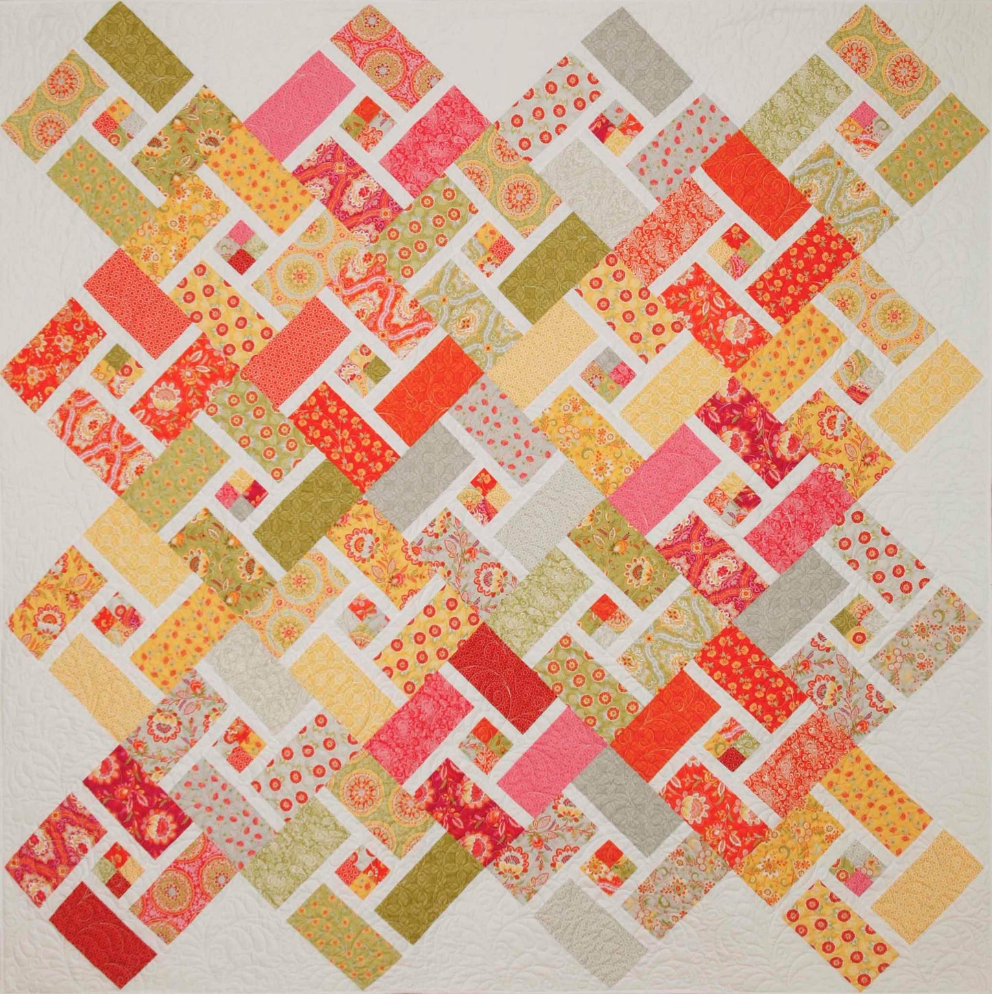 Crossroads Quilt Pattern. PDF Download. Quilt pattern using Fat Eighths or Fat Quarters. Easy to follow instructions. Great quilt pattern using an on point setting.