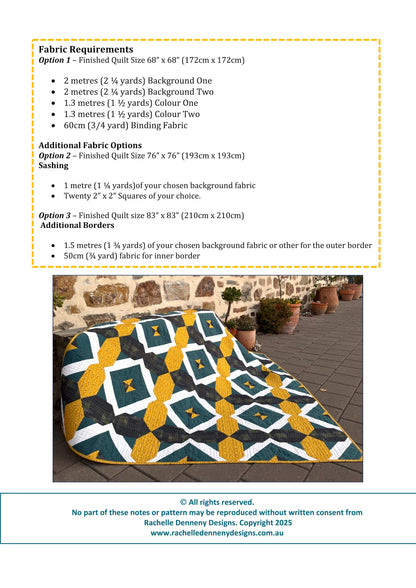 Front Row Quilt Pattern - NEW -
