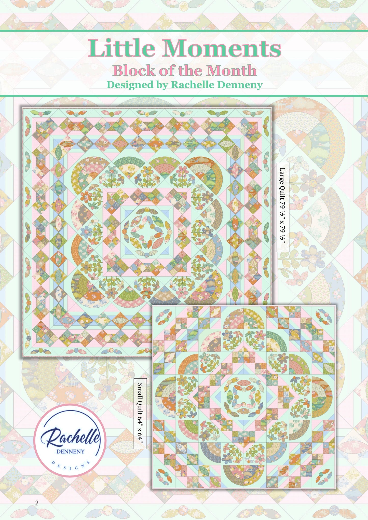 2025 Block of the Month Pattern by Rachelle Denneny