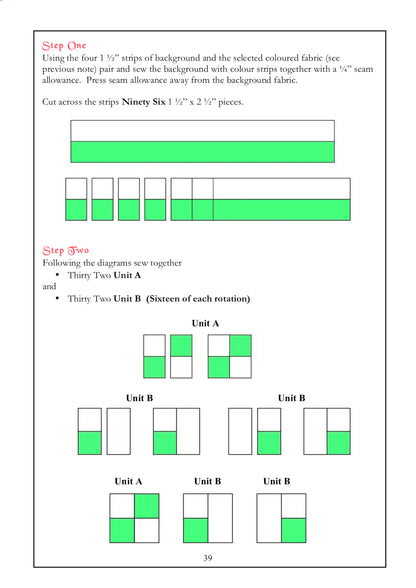 Aurora Rose Quilt Book Pattern