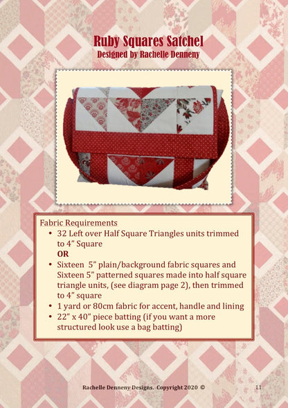 Ruby Squares PDF Pattern