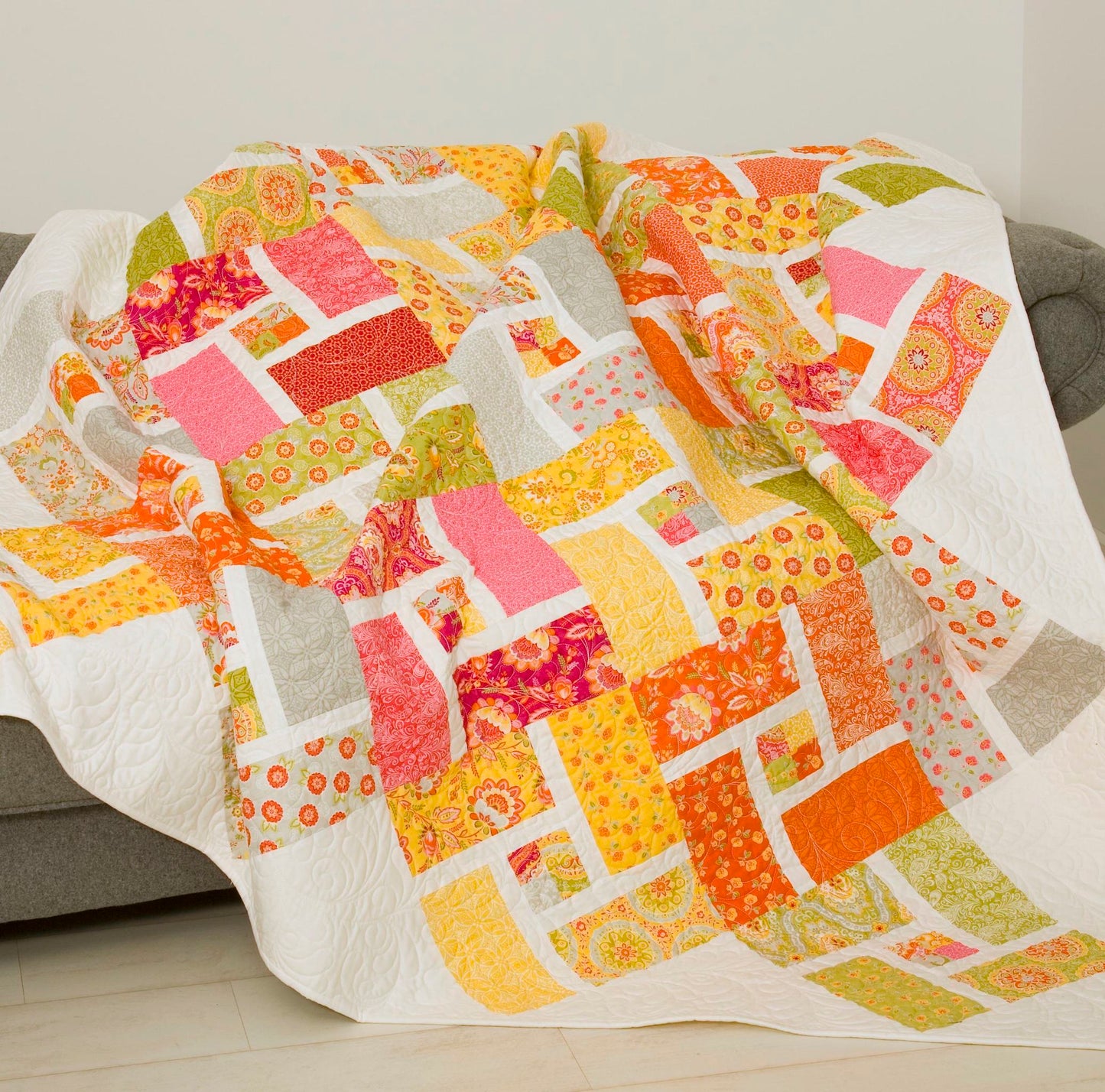 Crossroads Quilt Pattern. PDF Download.  Quilt pattern using Fat Eighths or Fat Quarters.  Easy to follow instructions.  Great quilt pattern using an on point setting.