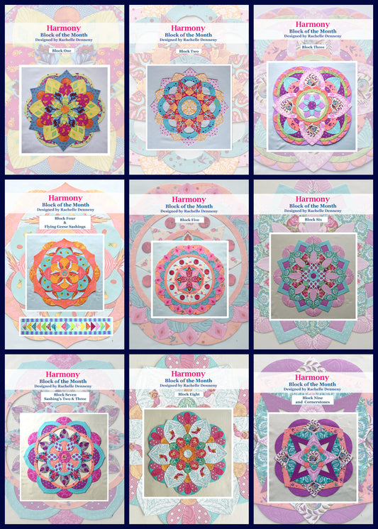 Harmony Quilt  Paper patterns by Rachelle Denneny