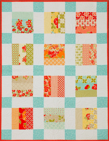 Candy Rose PDF Pattern - Plus Lily Rose baby quilt pattern