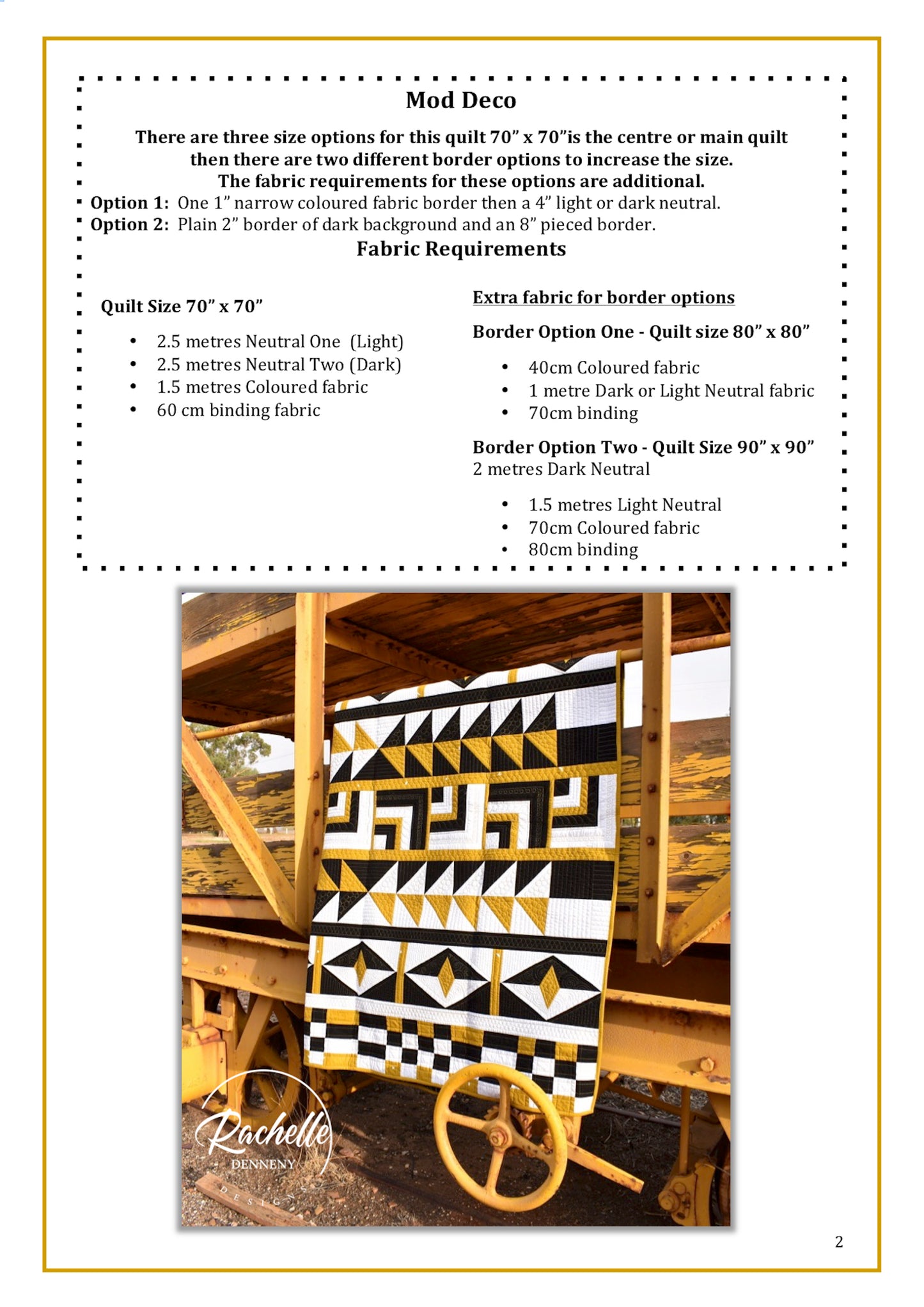 Mod Deco Paper Pattern