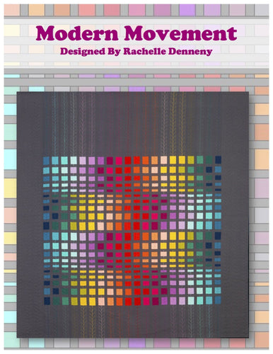 Modern Movement Pattern PDF download. Modern version of a traditional bargello quilt pattern using a Jelly Roll. 